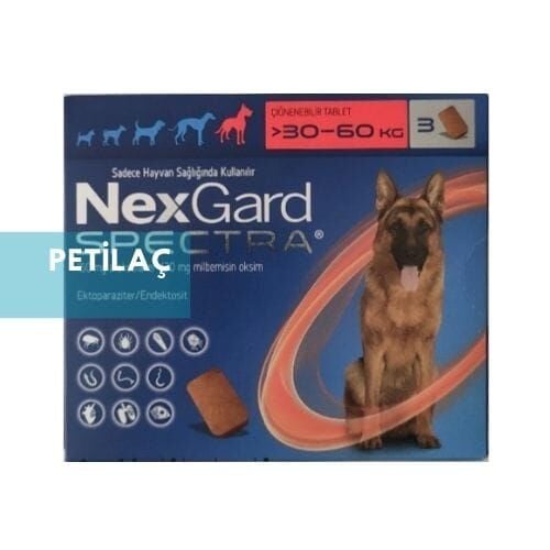 Nexgard Spectra XL 30 - 60 Kg ( 1 Kutu  3 Tablet İçermektedir ) SKT:09.2027