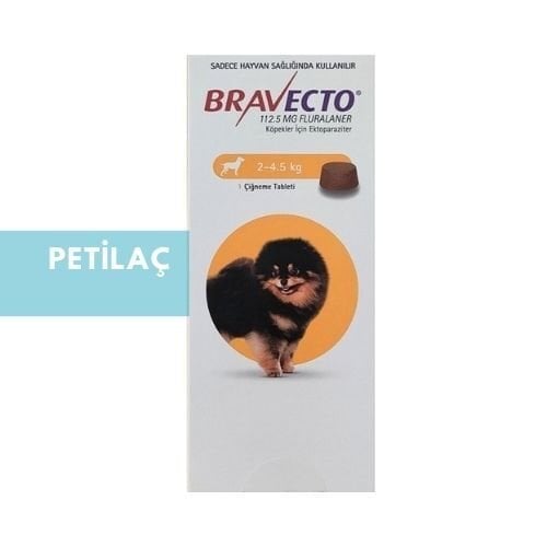 Bravecto Köpek  2-4.5 kg için Dış Parazit Tableti SKT 01.2027
