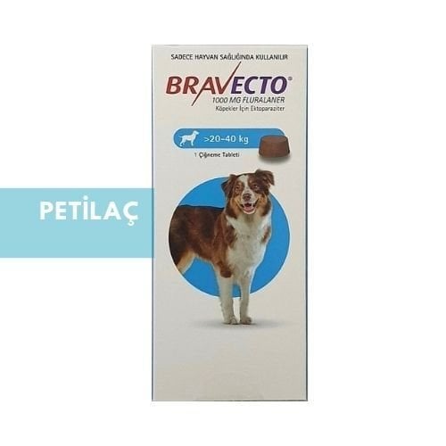 Bravecto 20-40 Kg Arası Köpekler İçin Dış Parazit Tableti SKT:2027