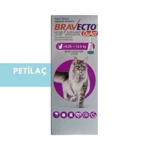 Bravecto DuAct Kedi 6.25-12.5 kg Damla 1.79ml 1 Tüp  SKT 05.2026