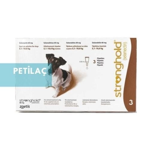Stronghold Köpek 5-10 Kg için Damla 60 mg 3 Pipet  SKT:28.02.2026