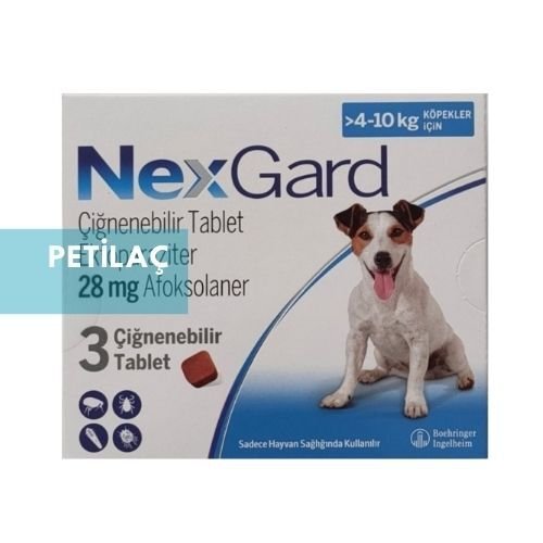 Nexgard Köpek 4-10 Kg İçin (1 Kutu 3 Tablet İçerir)SKT:05.2026