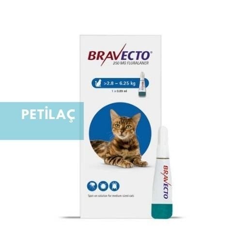 Bravecto Spot-On Kedi 250mg (2.8kg-6.25 Kg) 1 Pipet  SKT 2027
