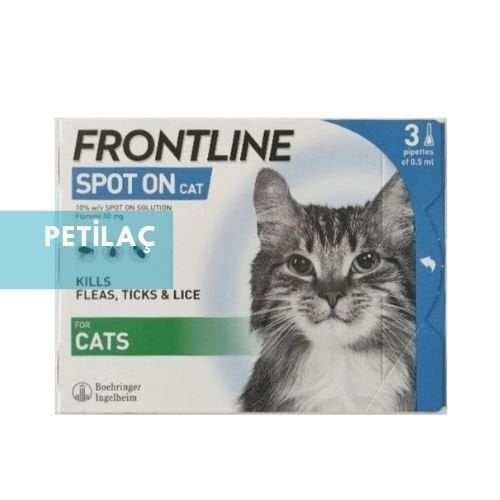 Frontline Spot On Kedi Dış Parazit Damla 0.5ml (3 Pipet) SKT 06.26