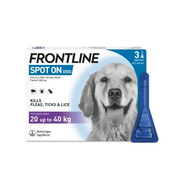 Frontline Spot On Köpek 20-40 Kg (3 Pipet) SKT 06.2026