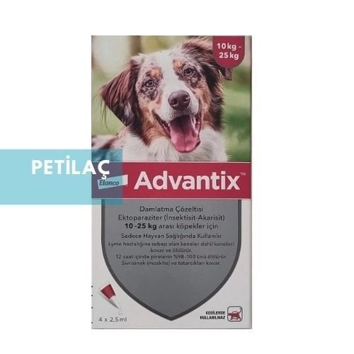Elanco Advantix Köpek 10-25 Kg İçin Damla (4 Pipet) SKT:01.2027