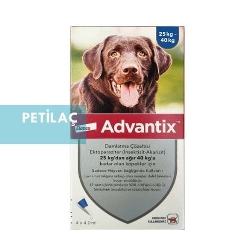 Elanco Advantix Köpek 25-40 Kg İçin Damla (4 Pipet) SKT:03.2027