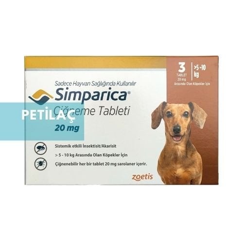 Zoetis Simparica Köpek 5-10 Kg İçin (3 Tablet) SKT 2027