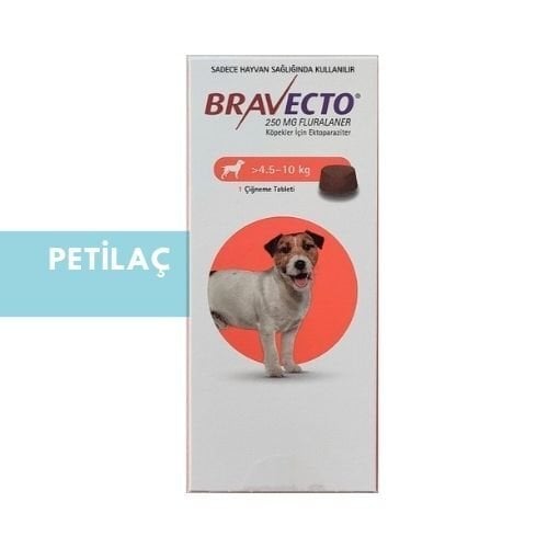 Bravecto 4.5-10 Kg Arası Köpekler İçin Dış Parazit Tableti (1 Tablet) SKT 01.2027