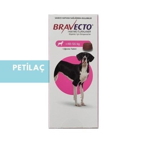 Bravecto 40-56 Kg Arası Köpekler İçin Dış Parazit Tableti (1 Tablet) SKT 12.2026