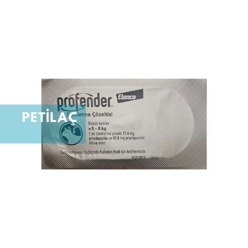 Elanco Profender 5-8 Kg Kediler İçin İç Parazit Damla 1 Pipet
