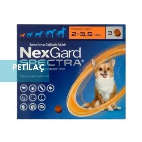 3 KUTU Nexgard Spectra 2-3.5 kg Köpekler İçin  skt:04.2026