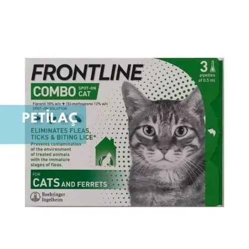 4 Kutu FRONTLINE Combo Kedi Damlası 0.5mlx3Pipet. SKT:05.2026