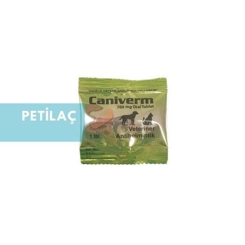 20 Adet  Caniverm 700 mg Tablet - SKT : 03.26