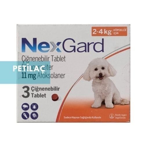 Nexgard Köpek 2-4 kg İçin (1 Kutu 3 Tablet İçerir)SKT:05.2026