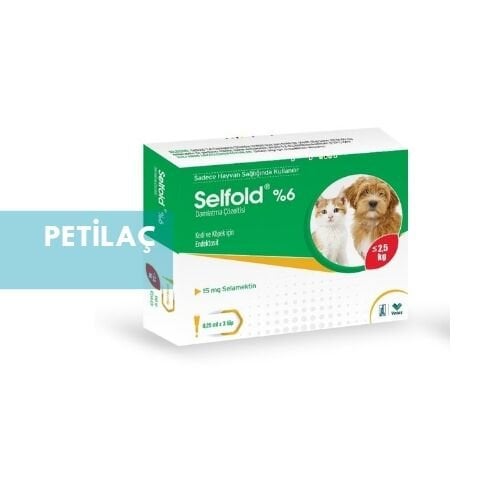 SELFOLD %6 Damlatma Çözeltisi Yavru Kedi-Köpek  < 2.5 Kg  3 Pipet