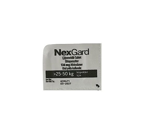 Nexgard XL 25 50 Köpek Dış Parazit Tableti ( BİR TABLET ) SKT:2027