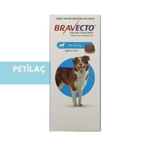 Bravecto 20-40 Kg Arası Köpekler İçin Dış Parazit Tableti SKT:12.2026