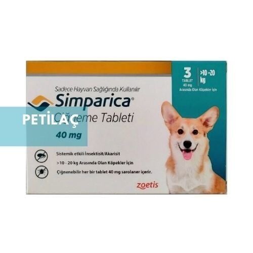 Zoetis Simparica Köpek 10-20 Kg İçin (3 Tablet) SKT* 11.2026