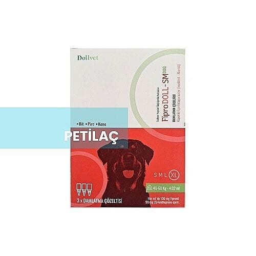 Fiprodoll-Sm Dog Damlatma Çözeltisi 40-60 Kg Köpekler için 3 Pipet  ( SKT :12.2026 )