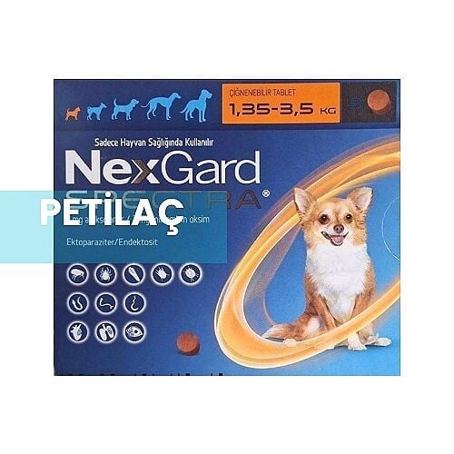 Nexgard Spectra 1.35 - 3.5 Kg- 3 Tablet  ( SKT:30.04.2026 )